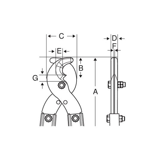 Bahco Doppelschneider 2520 18 V Schnitt Bis 25,4 mm Kabel
