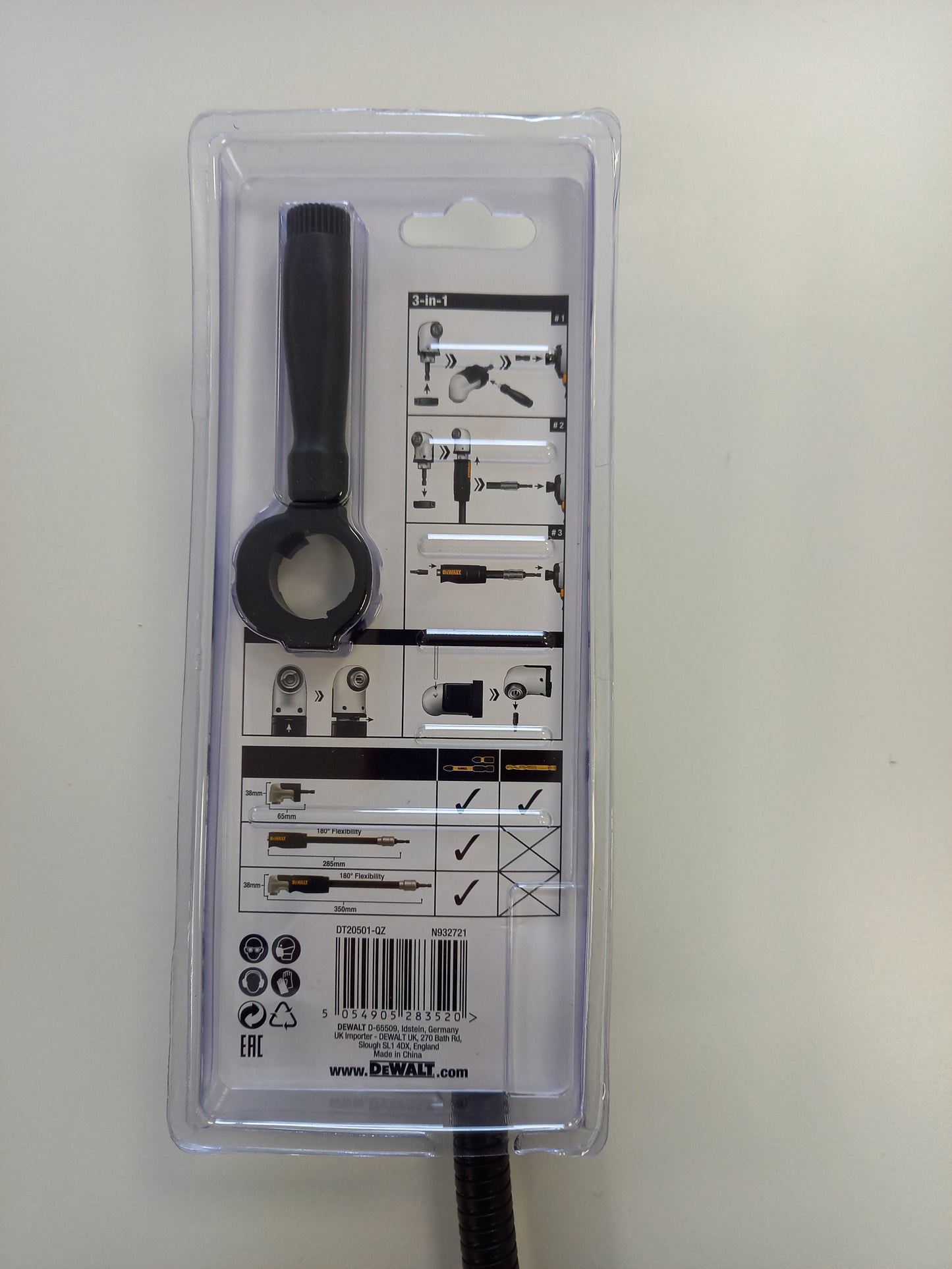 DeWALT 180° Flexibler Hammerkopf 180° – Vielseitige 3in1 Schlagfront