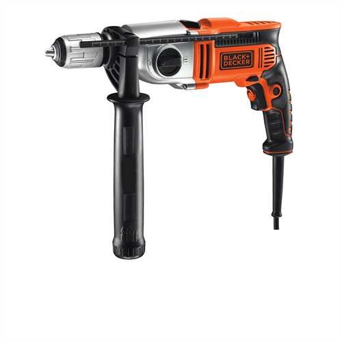 Black+Decker KR1102K-QS – Leistungsstarker 1100W Schlagbohrhammer mit 2-Gang-System