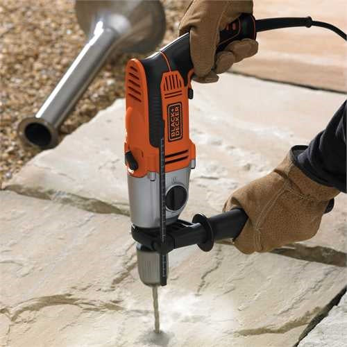 Black+Decker KR1102K-QS – Leistungsstarker 1100W Schlagbohrhammer mit 2-Gang-System