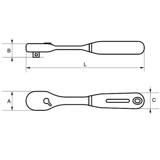 Bahco Ratsche 12 V 60 Zähne Ergonomisch Schnellverschluss