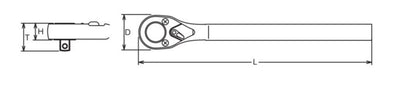 KOKEN + Handratsche + 6749-1000 + 3/4 Zoll + Ergonomisch
