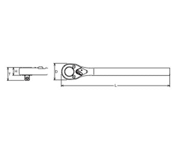 KOKEN Ratsche 3/8 Zoll 24 Zähne Ergonomisches Design