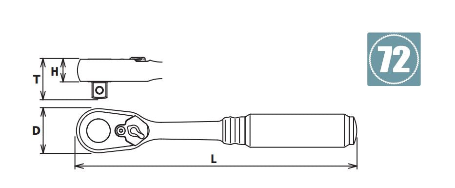 KOKEN 3725Z Z-Serie Handknarre – Ergonomisches Design für Komfort und Sicherheit