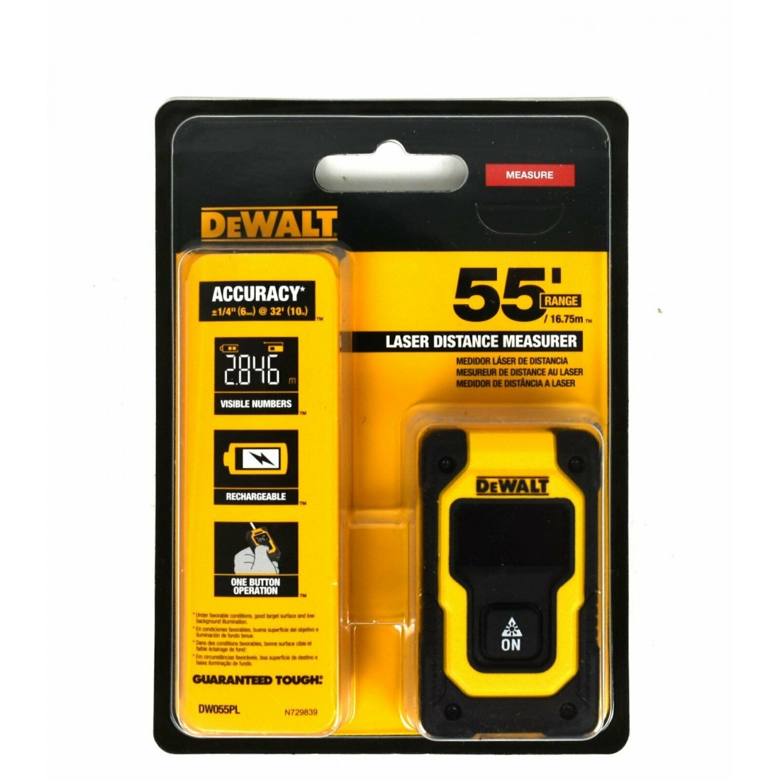 DeWalt DW055PL-XJ – Kompakter Laser-Entfernungsmesser Bis 16 Meter