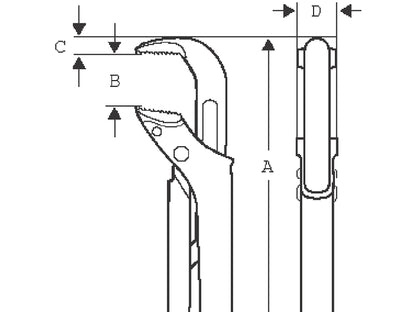 Bahco Rohrschlüssel ERGO-3/4 Patentierte Zahnform Ergonomisch