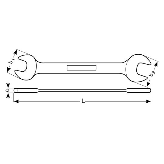 Bahco Doppelmaulschlüssel 12x13 Mm U-Förmiges Maul
