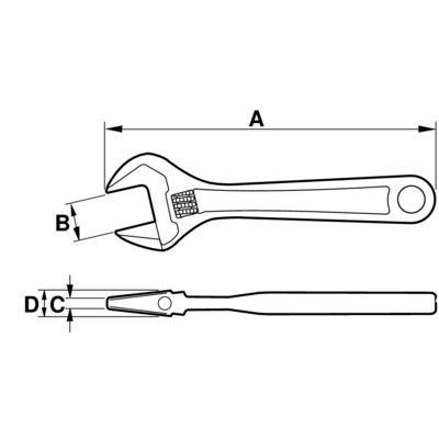 Bahco Schraubenschlüssel Ergo 324mm Verstellbar Komfort