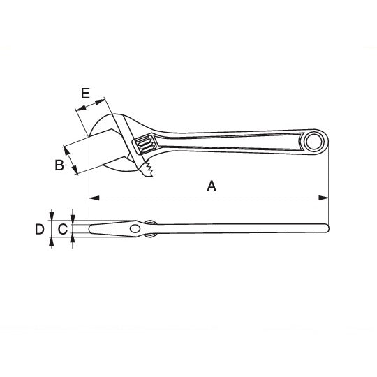 Bahco Schraubenschlüssel 18 V Backenöffnung 20 mm 155 mm
