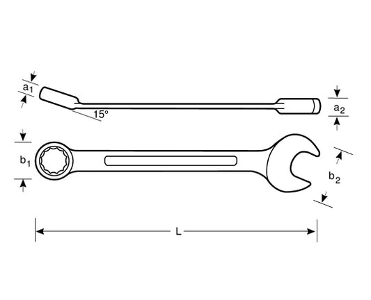 Bahco SB111M-14 – Gekröpfter Ringmaulschlüssel mit 12-eckigem Dynamic-Drive-Profil
