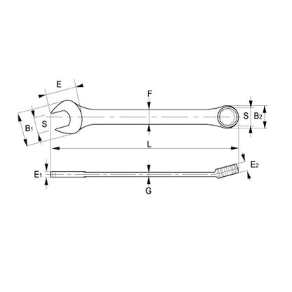Irimo Offset-Schraubenschlüssel 25-46-2 46 mm Hohe Präzision