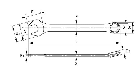 Irimo + Ringmaulschlüssel + 25-19-2 + Chromierte Oberfläche