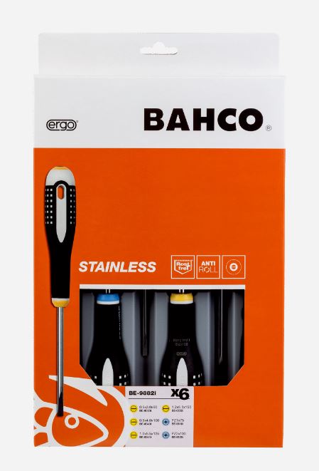Bahco Schraubendreher-Set ERGO Edelstahl 6er-Set Solo