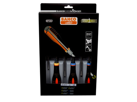 Bahco 6-teiliger Schlagschraubersatz BE-9882TB – Ergonomisches Design für Maximale Bedienungskomfort