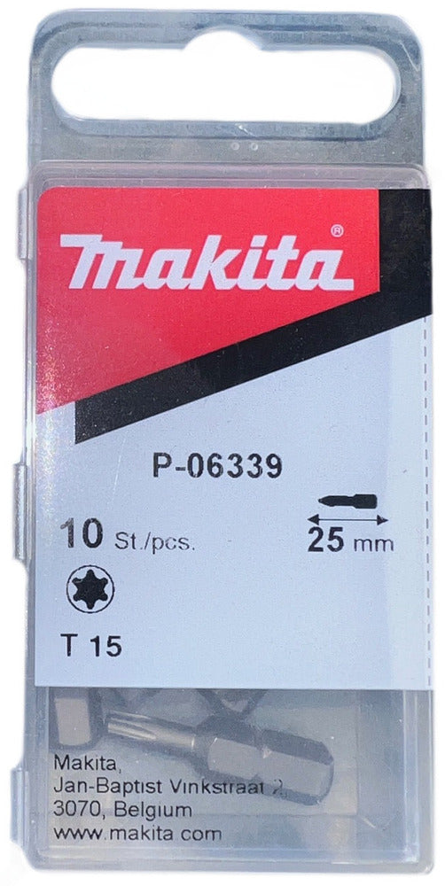 Makita Inbus-Schraubendreher T15 – 1/4 Zoll Torx-Bits Im 10er Pack