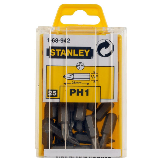 Stanley Innensechskant PH1/25mm Chrom-Vanadium-Stahl
