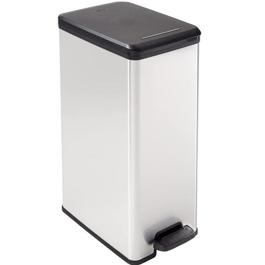 Curver KETER Metallisierter 40L Slim Bin – Platzsparendes Design für Kleine Räume