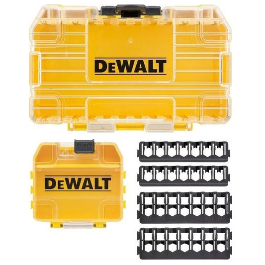 DeWALT Small Tough Case+ DT70801-QZ – Praktische Organizer-Box mit 4 Radhaltern