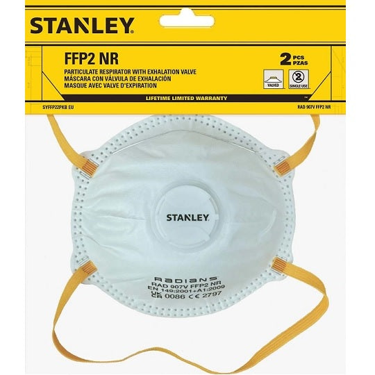 Stanley Filterschutzmaske FFP2 NR Ventil Wiederverwendbar