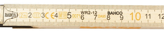 Bahco WR2-12 Holz-Gliedermaßstab 2m – Präzise Metrische Teilungen