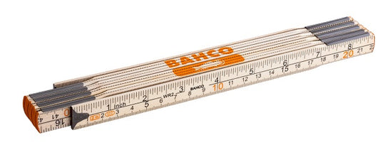Bahco Holz-Zollstock 2m WR2-MM – Hochwertiges Birkenholz Mit Metrischer Einteilung