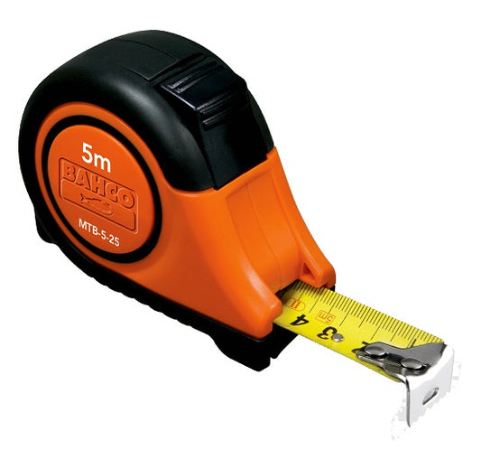 Bahco Zollstock MTB-5-25 Kompaktes Stahlmaß 5 m Länge