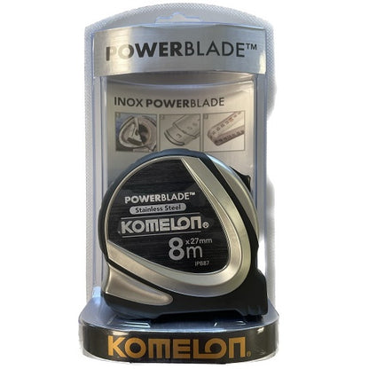 Komelon Maßband IPB87 8m Länge Inox Powerblade Rostfrei