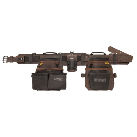 DeWalt Werkzeuggürtel DWST50113-1 – Robustes Büffelleder mit 2 Werkzeughaltern