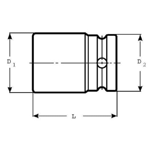 BAHCO Schlagschraubereinsatz 3/4 Zoll M22 K8901M-22 – Hochwertiger Geschmiedeter Stahl