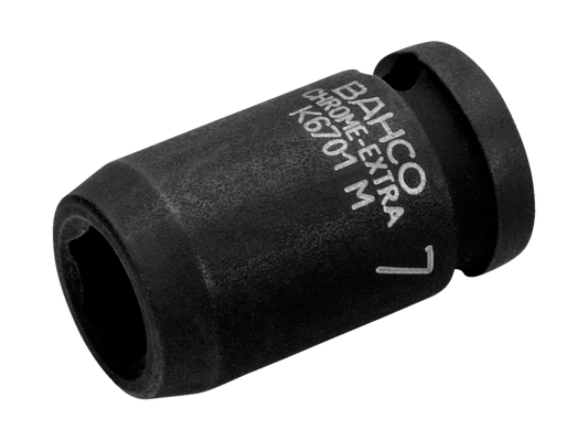 Bahco K6701M-7 – Hochwertige Innensechskant-Schlagnuss Größe 7mm