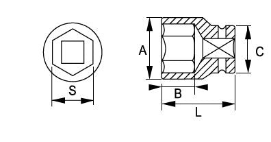 Irimo Innensechskant 3/8 Zoll Größe 24mm – Hochwertiger Legierter Stahl