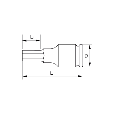 Bahco 7993S0120 – Hochwertige ½ Zoll Schlagnuss mit 6-Punkt-Innensechskant