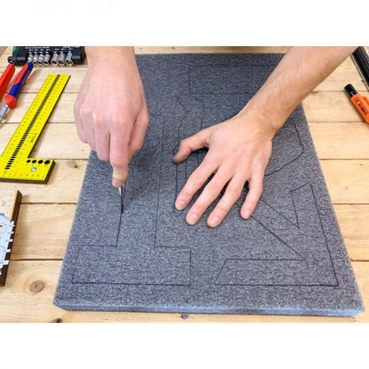 LeanCraft LeanFoam-Werkzeugplatte 58x48 cm – Ideal für Schubladen und Werkzeugwagen