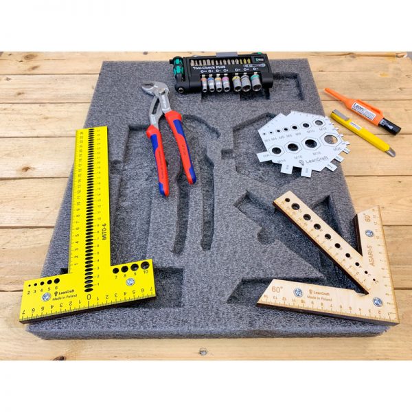 LeanCraft LeanFoam-Werkzeugplatte 58x48 cm – Ideal für Schubladen und Werkzeugwagen