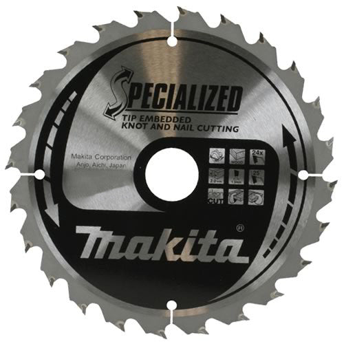 Makita B-09438 Kreissägeblatt – Hochwertige Holzschnitte mit 24 Zähnen