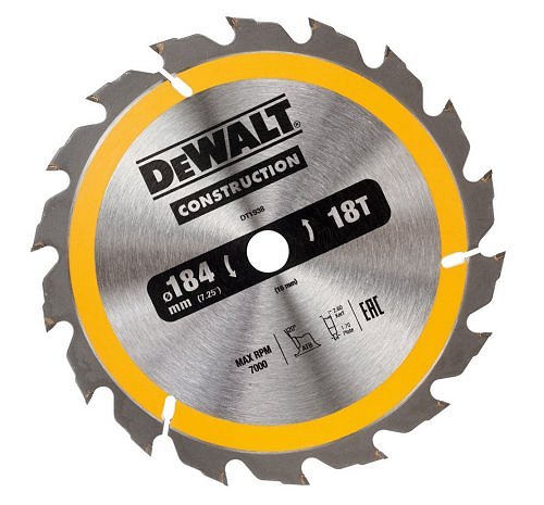 DeWALT DT1938 Kreissägeblatt für Holzschnitt – Hochwertige Sinterkarbid Zähne