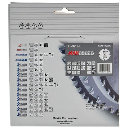 Makforce Kreissägeblatt 190 mm Holzwerkstoffe Präzise