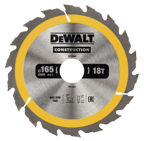 DeWALT + Kreissägeblatt + DT1936-QZ + 18 V + Zähne + Holz