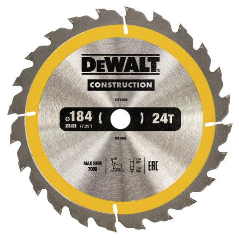 DeWALT Kreissägeblatt DT1939 18 V Hartmetallzähne Profi