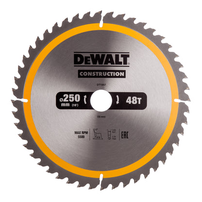 DeWALT DT1957-QZ Kreissägeblatt – Hochwertige Sinterkarbid-Zähne für Präzisen Holzschnitt