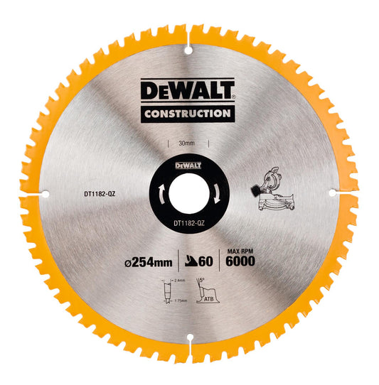 DeWALT Sägeblatt DT1182-QZ 18 V 60 Zähne Holzwerkstoffe Set