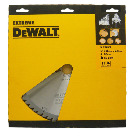Dewalt DT4260-QZ – Hochwertiges Holzsägeblatt Mit 60 K10-Hartmetallzähnen