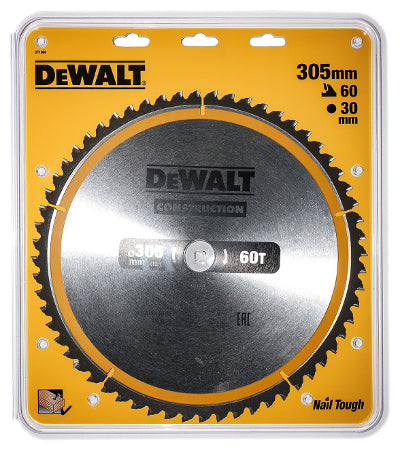 DeWALT Holzschnitt-Kreissägeblatt DT1960-QZ – Hochwertige Sinterkarbid-Zähne
