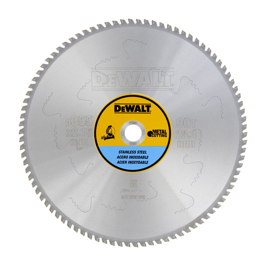 DeWalt DT1922-QZ Kreissäge für Edelstahl – Gratfreies Schneiden mit 90 Zähnen