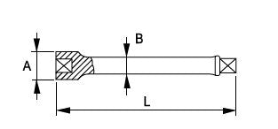 Irimo Schlagfront Einsätze 3/4Zoll Länge 175mm Schmiedestahl