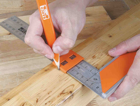 BAHCO Vierkantlehre Edelstahl 200mm – Präzise Winkelmessung bis 90° und 45°