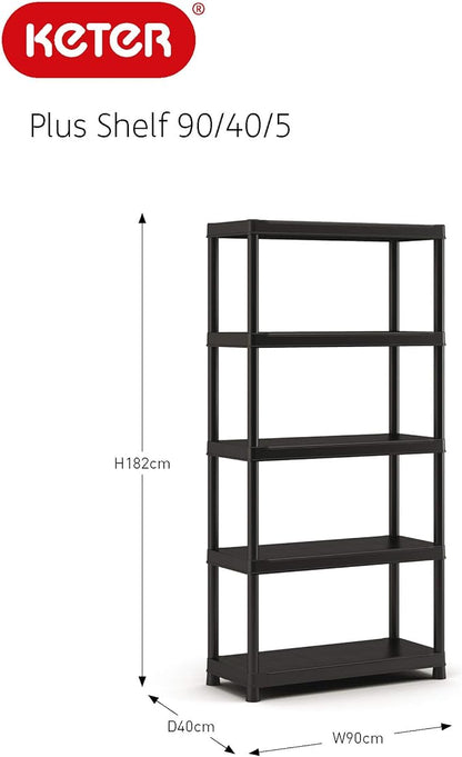 KETER Regal 90/40/5 Feuchtigkeits Und UV Beständiges Design