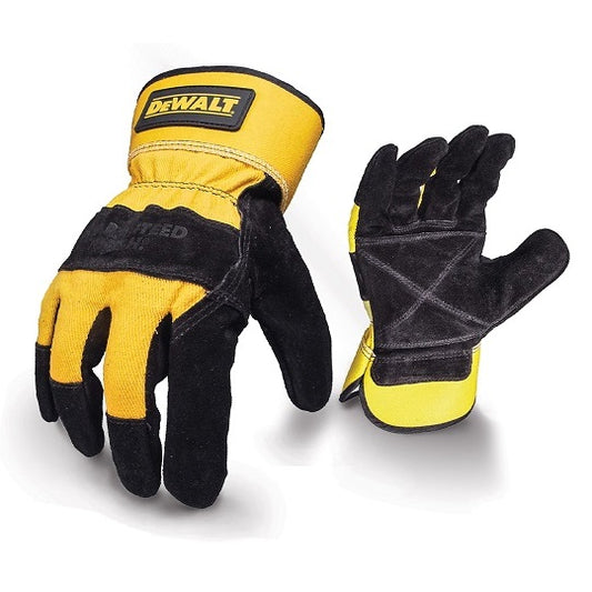 DeWALT Leder-Arbeitshandschuhe DPG41L – Abriebfestes Rindsleder für Hohe Haltbarkeit