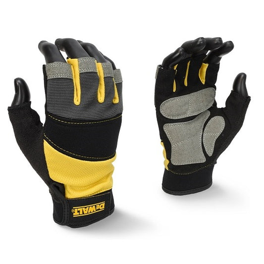 DeWALT DPG213L Verstärkte Fingerlose Handschuhe – Hohe Griffigkeit und Langlebigkeit