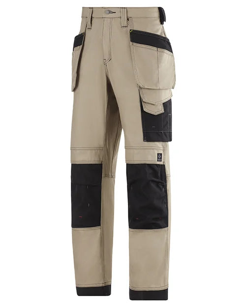 Snickers Canvas+ Hose mit Taschenbeuteln – Strapazierfähiger Knieschutz mit KneeGuard™